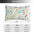 thumbnail image 4 of Disketp Pillow Covers Hand Drawn Cars Trucks Buses And Roads Pattern Throw Pillow Case Cushion Covers,Cushion For Bedroom,Couch,Home-14"X20", 4 of 9