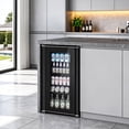 thumbnail image 3 of Auseo 130 Can Beverage Refrigerator, Mini Fridge with Glass Door and Digital Touch Screen, Adjustable Drink Cooler for Office/Kitchen/Bar, 3 of 9