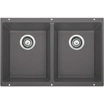 BLANCO PRECIS Equal Double Undermount - Cinder
