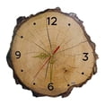 thumbnail image 1 of DimyFew Wall Clock Rustic Wooden Silent Hanging Clock Farmhouse Decor Quiet Kitchen Classroom Decorative Watch Timepiece Suitable for Office Home Decoration F 25cmx25cmx3mm, 1 of 8