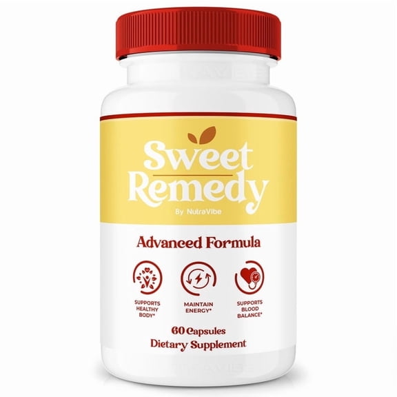 Sweet Remedy – Original Formula with a Clean Blend to Support Healthy Circulation, Natural Energy & Balanced Levels | Just 2 Easy-to-Swallow Pills Daily (60 Capsules)