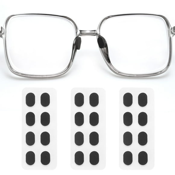 Uxcell 3 Pares de Almohadillas para Gafas de Espuma Suave, Almohadillas Ovaladas para la Nariz, 1mm, Negros