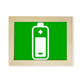 thumbnail image 1 of Cargo cuadrado verde marca de advertencia Escritorio de madera Arte Pintura 6x8 pulgadas marco de foto foto, 1 of 4