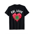thumbnail image 2 of Love" Sarcastic Valentine's Day T-Shirt - 100% Cotton, Soft & Durable, Black with Melting Heart Graphic, Round Neck, Ideal Gift for Men, Women, Parents & Friends, Valentines Day Gifts, 2 of 5