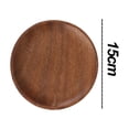 thumbnail image 2 of Wood Serving Tray, Round Wooden Tray Natural Wood Serving Plates Food Dishes, 2 of 5