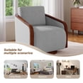 thumbnail image 4 of UIXE Swivel Barrel Chair, Chenille Accent Chairs Upholstered Club Armchair for Living Room, Contemporary Arm Chair Bedroom Reading Seat Nook Single Sofa with Back Pillow - Light Gray, 4 of 6