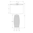 thumbnail image 3 of Lighting, 25"H, Table Lamp, Grey Ceramic, Grey Shade, Modern, 3 of 8