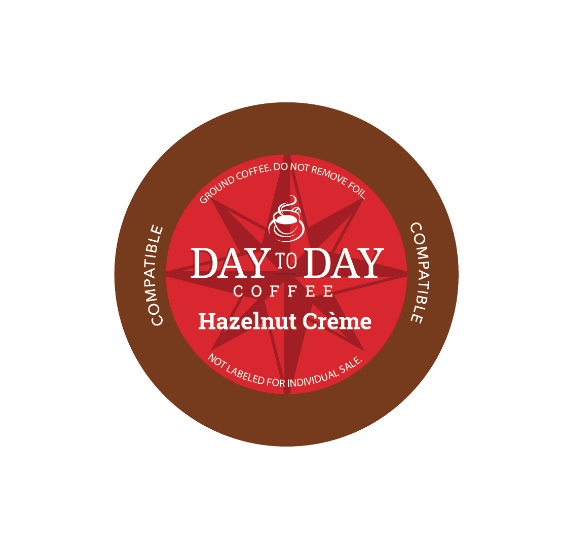Day To Day Hazelnut Creme Single Serve Coffee Cups, Fits Keurig K Cup Brewers, 24 Coffee Pods