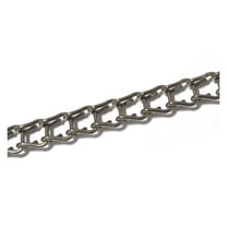 Ladder Chain 5ft - Silver Plated Stainless Steel Decorative Chain 1/4" Width - Brass Plated for Hanging Stained Glass, Crafts, & Heavier Projects