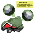 thumbnail image 5 of KANCOKIT Outdoor Riding Lawn Mower Cover, Heavy Duty Waterproof Riding Lawn Tractor Cover Universal Fit Decks up to 54" with Elastic Cord & Storage Bag, Green, 5 of 8