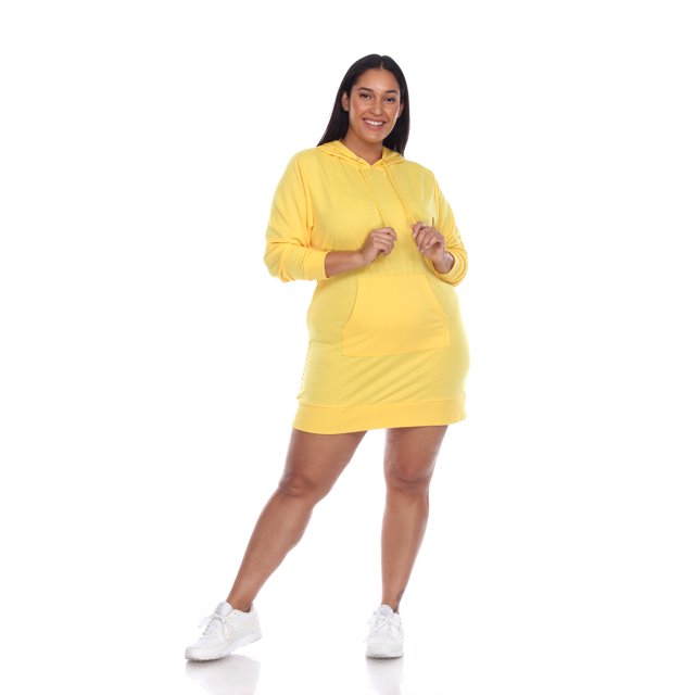 White Mark Robe Chandail à Capuchon pour Femmes