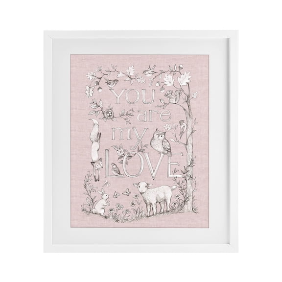 Stupell Industries Shabby Chic You Are My Love White Framed Print Under Glass, 13 x 16, by Susan Winget