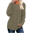 thumbnail image 2 of HongQid Long Sleeve Shirts for Women Tunic Trendy Casual Round Neck Tops Lightweight Sweaters, 2 of 7