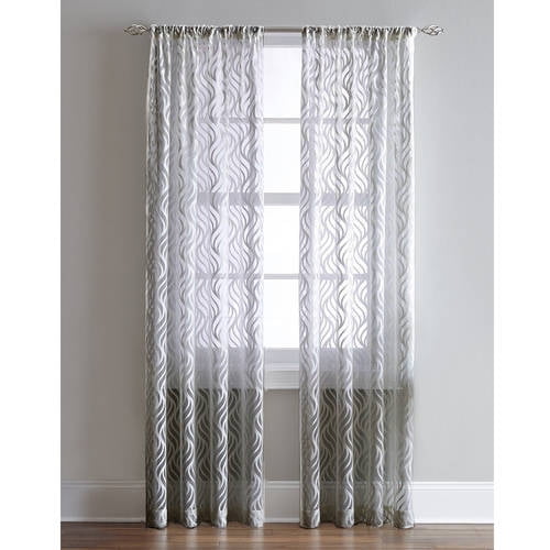 Lyric Rod Pocket Sheer Curtain Panel Walmart Inventory Checker