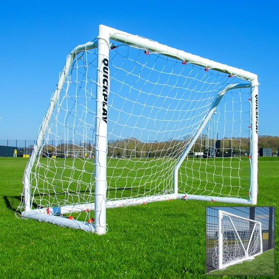 QuickPlay Q-Fold Match Soccer Goal – 30-Second Folding Design for Easy Setup | Portable Net for Backyard | Weatherproof Goal Post for Adults & Kids – [Single Goal]