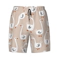 thumbnail image 4 of Lsque Mens Swim Trunks White Goose Pattern - Bathing Suit Compression Liner - Beach Swim Shorts Swimwear - (S-3XL) - Stretch Quick Dry -X-Large, 4 of 9