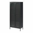 thumbnail image 4 of Mr. Kate Luna Tall 2-Door Accent Cabinet with Fluted Glass, Black, 4 of 13