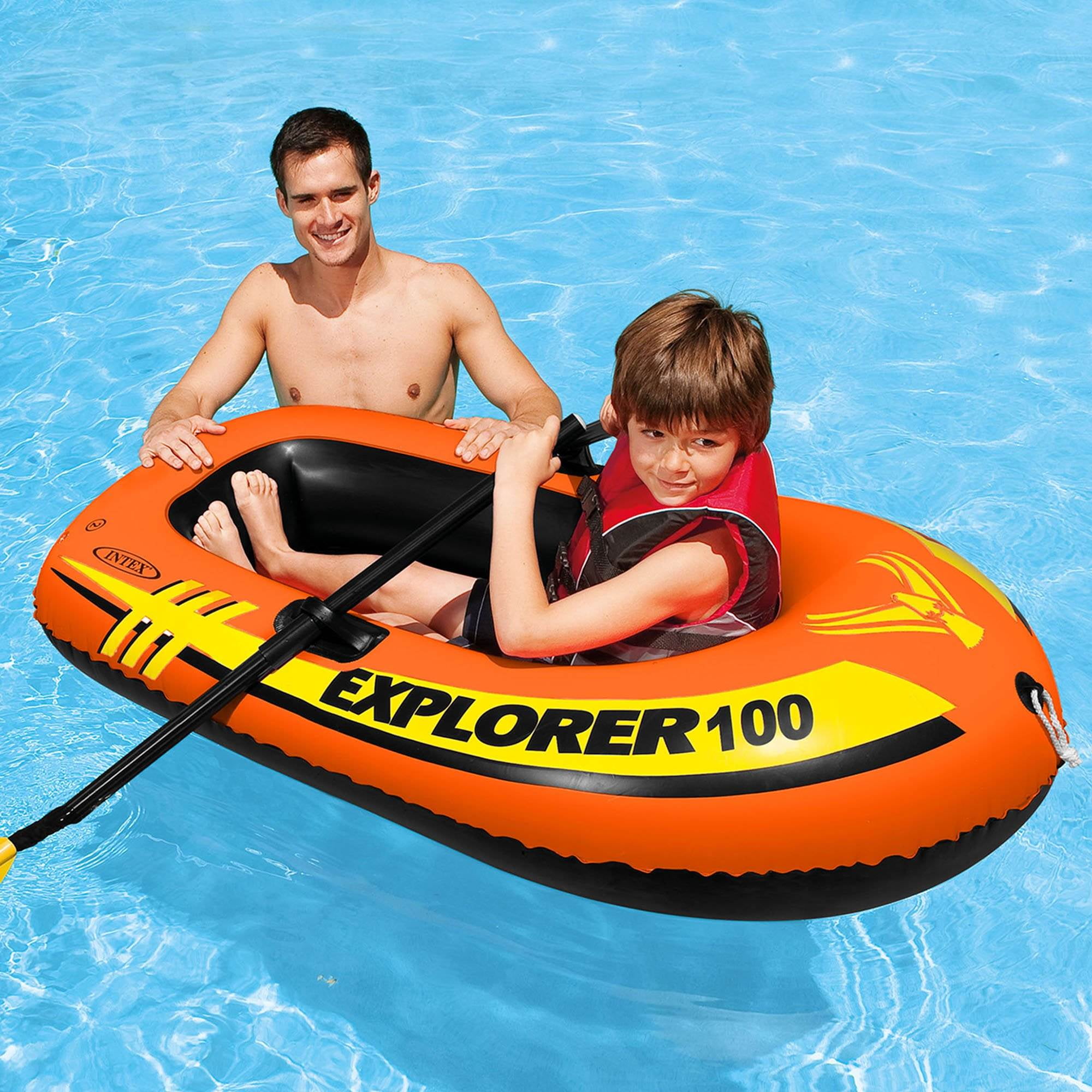 Intex Explorer 100 1 Person Youth Pool Lake Inflatable Raft Row Boat