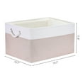 Unique Bargains Fabric Storage Cube Storage Bin Storage Basket White