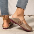 thumbnail image 4 of Viluyesy Womens Ballet Falts, Slip-On Round Toe Trendy Button Comfortable Dressy Mary Jane Shoes Khaki US7.5, 4 of 9