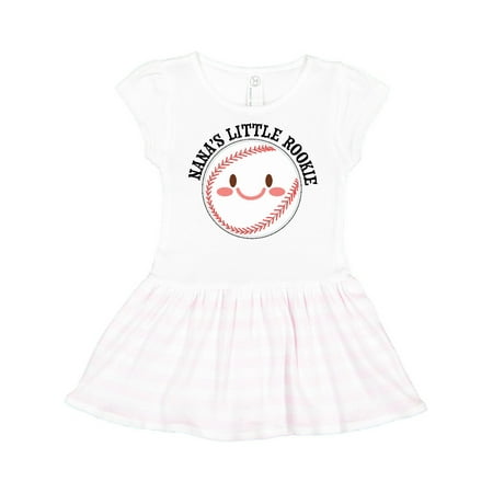 

Inktastic Nana s Little Rookie- baseball Gift Toddler Girl Dress