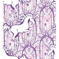 thumbnail image 3 of Unicorn Duvet Cover Set, Dreamy Horse Galloping on The Curved and Swirled Tree Branches in an Abstract Forest Pattern, Decorative 3 Piece Bedding Set with 2 Pillow Shams, Queen Size, Purple, Ambesonne, 3 of 3