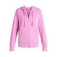 thumbnail image 4 of Time and Tru Women's and Women’s Plus Zip Front Fleece Hoodie Jacket, Sizes XS-4X, 4 of 5