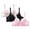 Pink, variant on Bra for Women with Front Buckle Closure and Leopard Print, 2-Pack Wireless Comfort Underwear in Nylon and Spandex