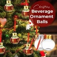 thumbnail image 3 of 2PC Christmas Drink Balls Round,50 ml Clear PC Ornaments Xmas Tree Fillable Ornaments Plastic Xmas Water Bottle Bulbs for Holiday Party Decorations DIY Decorative Gifts Gold, 3 of 10