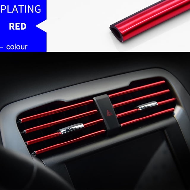 EGNMCR Room Decor Home Decor Modification Of The U-shaped Electroplated Bright Strips In The Decorative Strips Of Automobile Outlets, Chromium Plated Colorful Interior Decoration Decorative strip