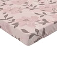 thumbnail image 4 of Ambesonne Floral Fitted Sheet, Romantic Minimalist Flowers, King Size, Pale Pink Beige Blush, 4 of 5