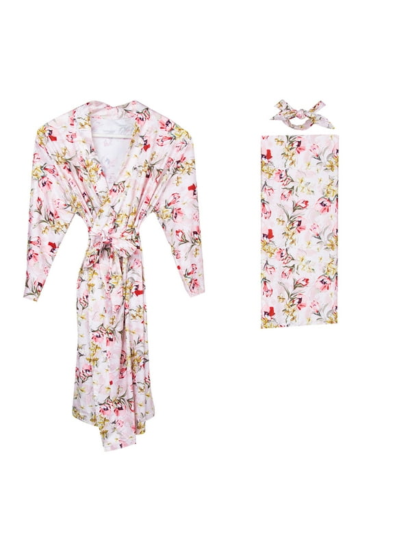 Mom Robe And Swaddle Set