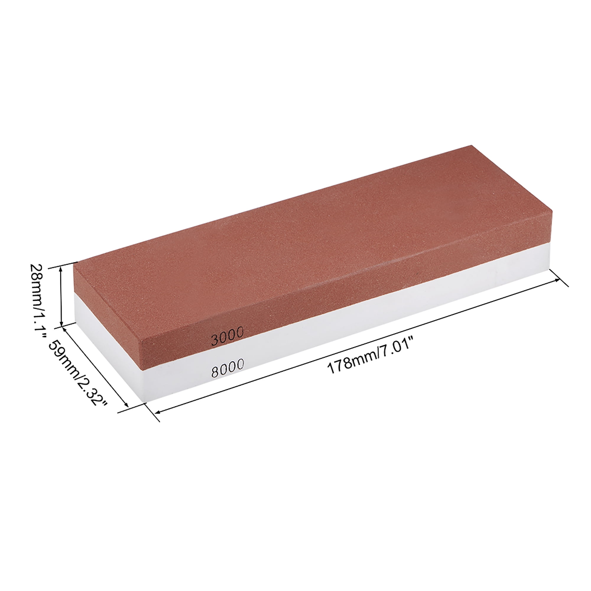 Unique Bargains Double-Sided Whetstone knife Sharpener Sharpening Stone 3000/8000 Grits Brown