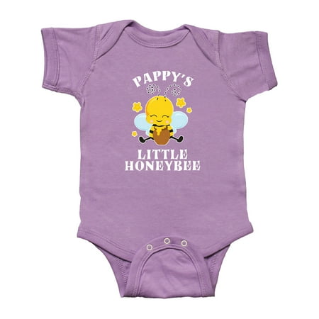 

Inktastic Cute Bee Pappy s Little Honeybee with Stars Gift Baby Boy or Baby Girl Bodysuit