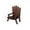 A002- Coffee, variant on Miniature Adirondack Beach Chair Figurine, Black Wooden Mini Beach Chair Decor, Small Rustic Accent Piece for Home Living Room Table Desk Decor, Single Pack