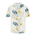 thumbnail image 4 of Blusas para las Mujeres Casual Cómodo Imprimir Manga Corta Botón de Bolsillo Top Camiseta, Tops Cortos para las Mujeres, 4 of 5