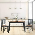 43.5" L Rectangular Dining Table Farmhouse Table w/ 4 Rubber Wood Legs Kitchen Dinner
