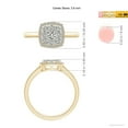 thumbnail image 4 of ANGARA Natural Cushion Composite Diamond Halo Ring in 14K Yellow Gold for Women (Size-3.6mm| Color-K| Clarity-I3) | April Birthstone, Anniversary, Jewelry Gift for Women | Natural Diamond Ring, 4 of 9