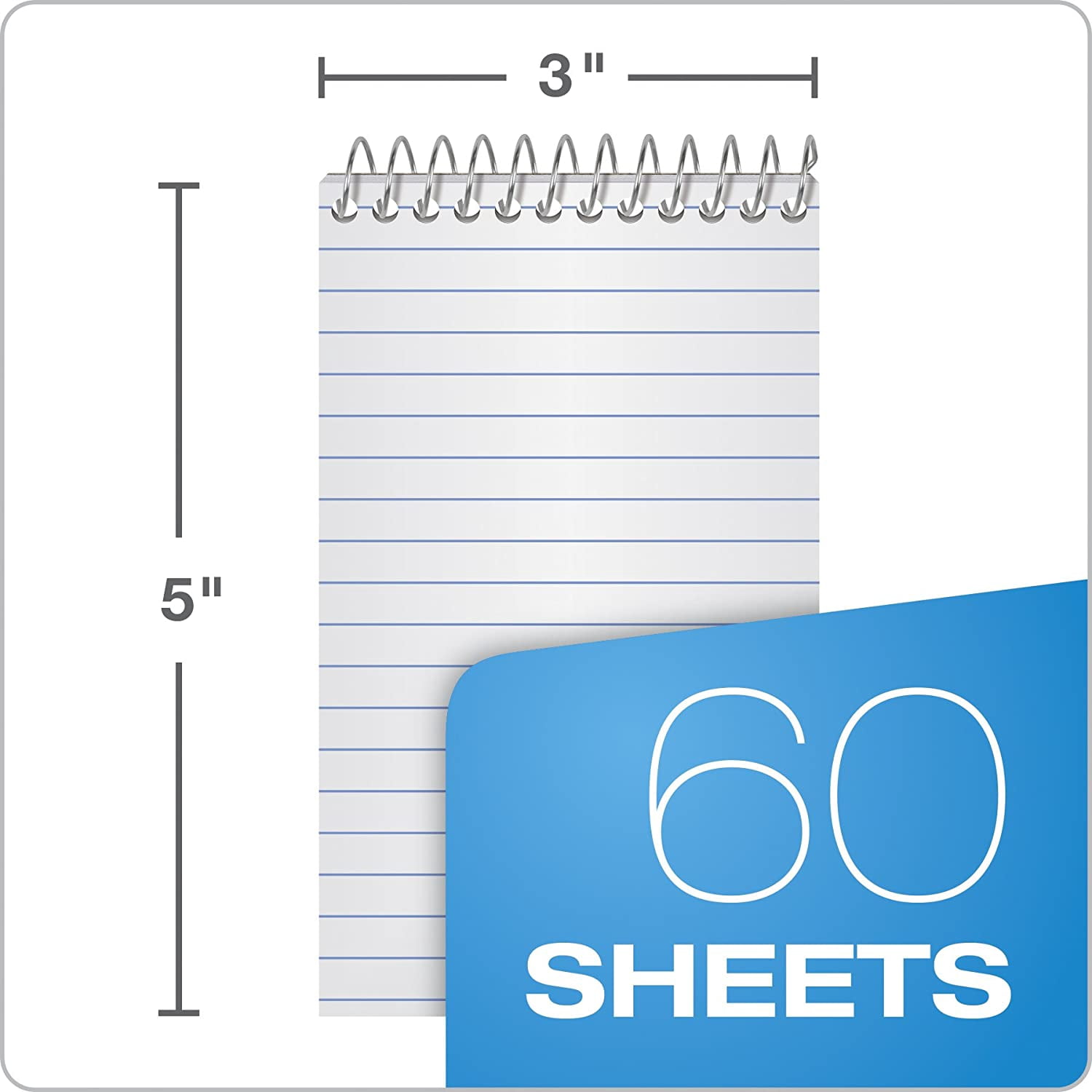 Ampad Memo Pads 3" x 5" Narrow Ruled Assorted 60 Sheets/Pad 397987