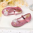 thumbnail image 4 of VeFlora Girls Dress Shoes, Glitter Princess Shoe, Flower Mary Jane Low Heels, Party Wedding Prom Footwear for Toddler Kids(Pink/11-11.5 Years Big kids), 4 of 8