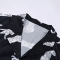thumbnail image 7 of Arlun Womens Pajama Sets Button up Satin Pjs Short Sleeve and Shorts 2 Piece Pjs Sets Cute Leopard Highlands Beef Graphic Loungewear with Chest Pocket 1-Black XL, 7 of 7