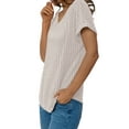 thumbnail image 3 of Shine Up Blouses for Women Casual V Neck Shirts Summer Sweaters Short Sleeve Tunic Tops, 3 of 5