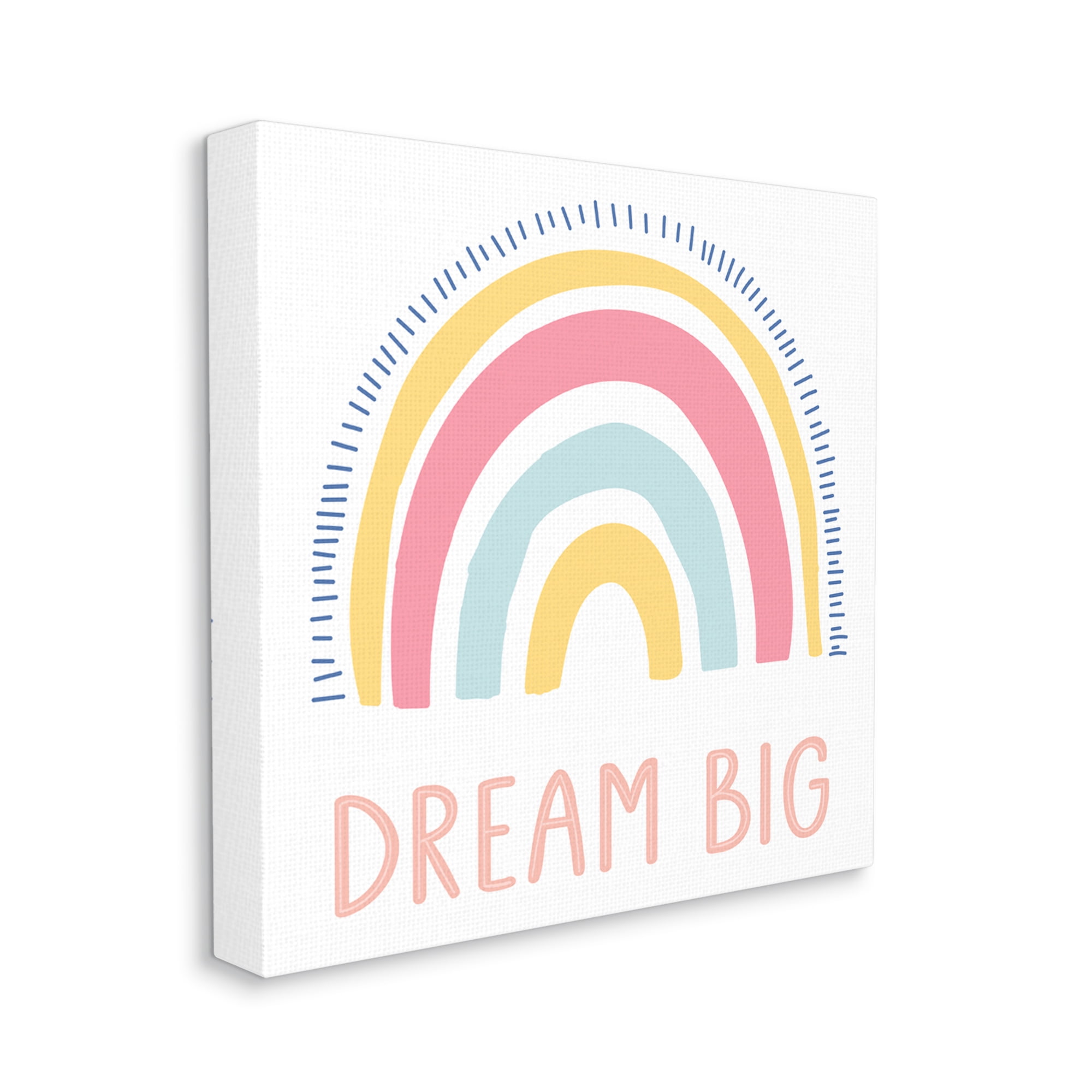 Stupell Industries Pastel Dream Big Rainbow Abstract Painting Gallery Wrapped Canvas Print Wall Art, 24 x 24