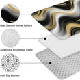 thumbnail image 5 of Black Marble Gold Wave Pattern Bathroom Rugs Sets 3 Piece,Toilet Cover Set,Absorbent Non Slip Bathroom Mats Sets with U-Shaped Contour Rug Toilet Rug Set, 5 of 5