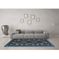 thumbnail image 3 of Ahgly Company Indoor Rectangle Southwestern Light Blue Country Area Rugs, 3' x 5', 3 of 4