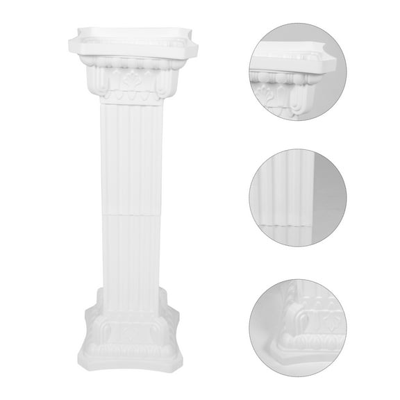 NIYANGLE Roman Column Pillar Decor Plastic White European Style 1Pcs