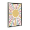 thumbnail image 4 of Stupell Industries Groovy Pastel Sun Rays Abstract Painting Gray Floater Framed Canvas Art Print Wall Art, 21 x 31, 4 of 10