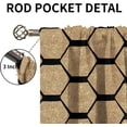 thumbnail image 5 of Marble Glitter Print Kids Blackout Curtains, Golden Hexagon Texture Machine Washable Window Treatments for Playroom, Door Curtains for Door Window Cold and Warm Insulation for Outdoor-W84xL84in, 5 of 6