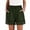 Army Green, variant on MLCDZ Women's Casual Loose Elastic Waist Lounge Shorts Comfy Stretch Lace Trim Summer Beach Linen Ruffle Short Pants with Pockets