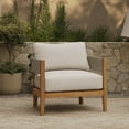 thumbnail image 2 of LuxenHome Outdoor Acacia Wood with Rope Sides Club Armchair with Cushions, 2 of 9